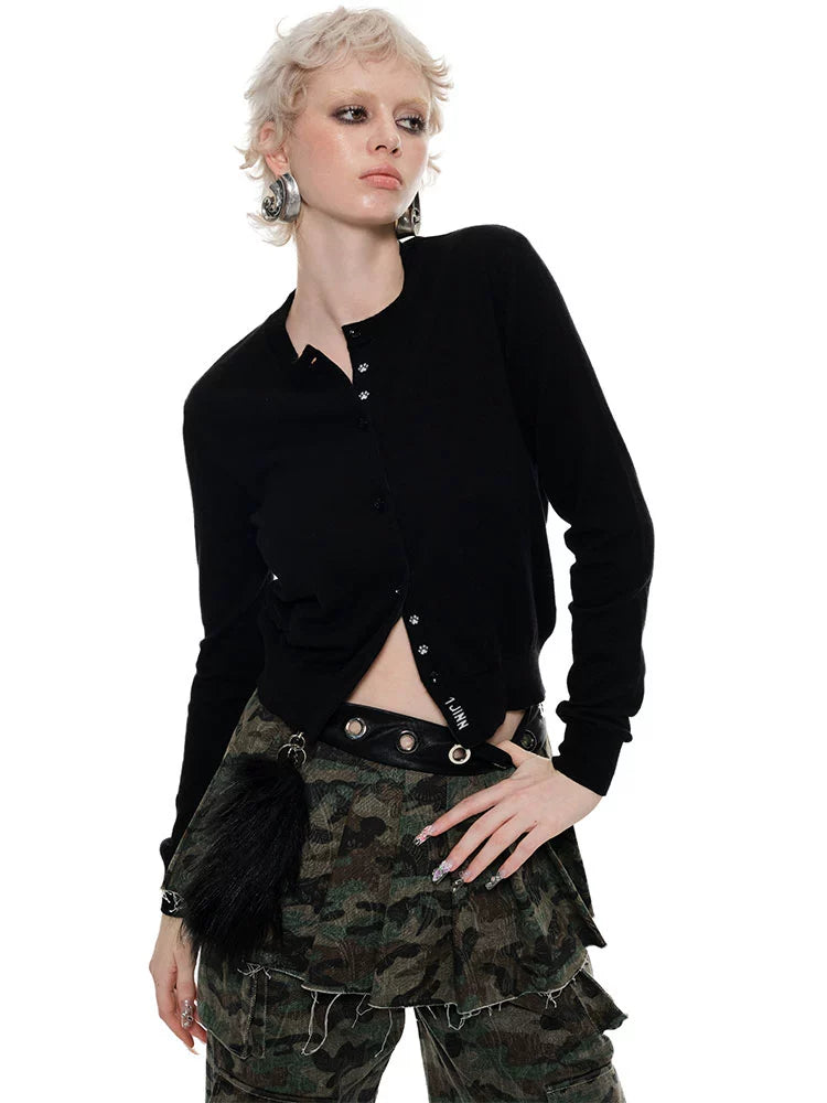 Atchwork Camouflage Pleated Skirt