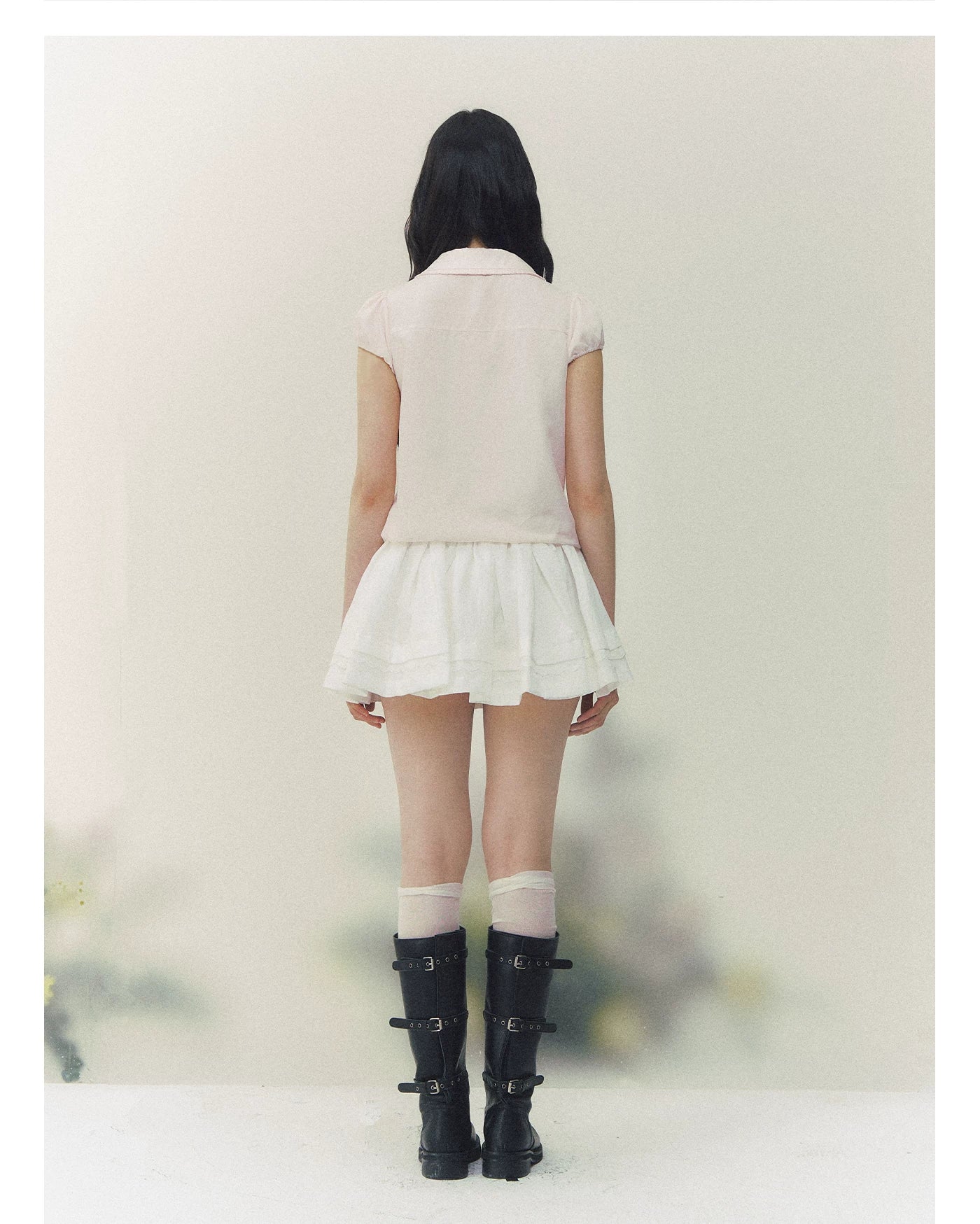 Ivory Letter Vintage Slim Shirt