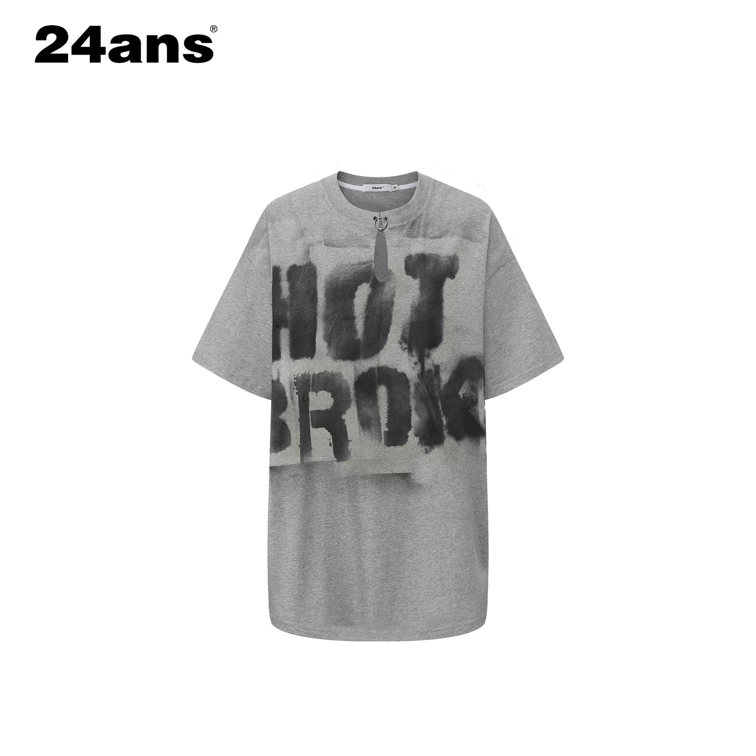 Hand-Sprayed Graffiti Distressed Oversized T-Shirt