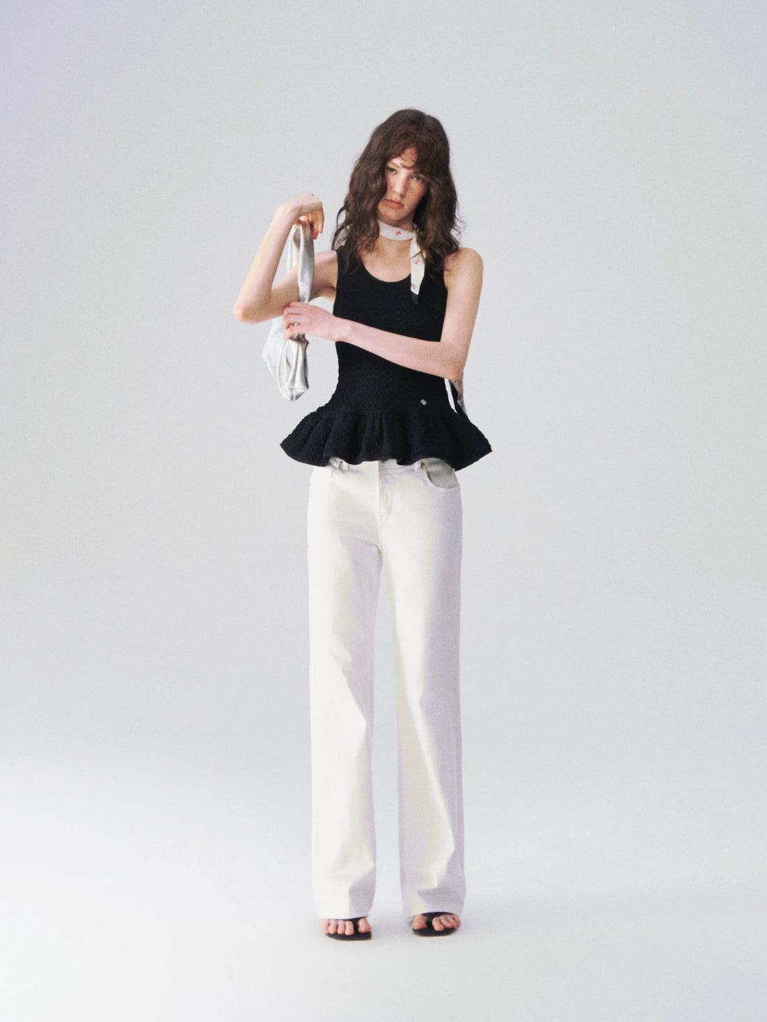 Cloud Stretch Straight-Leg White Denim Jeans