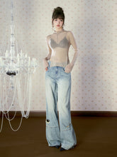 Blue Denim Wide-leg Pants - CHINASQUAD