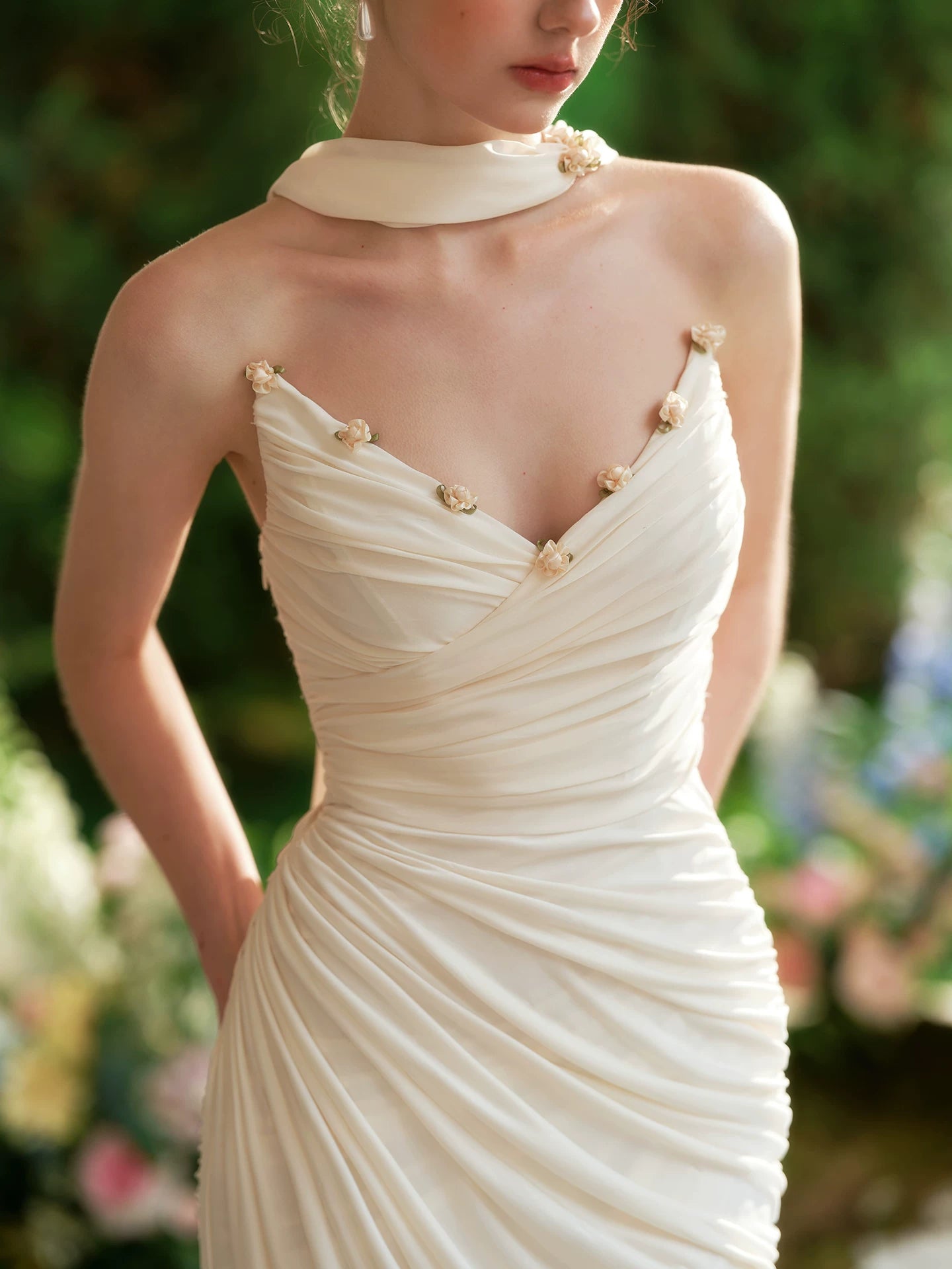 French Romantic Strapless Couture Gown