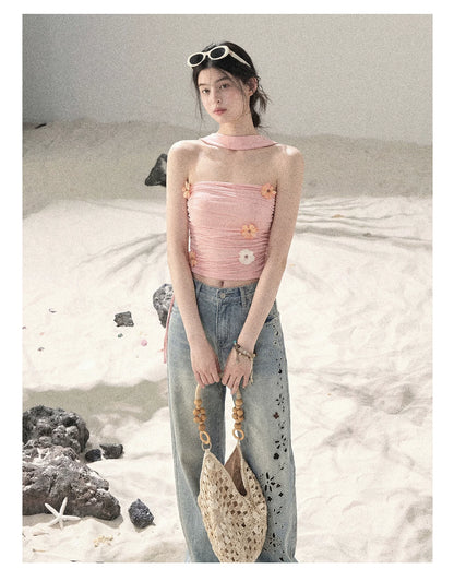 Crushed Spring Peach Blossom Top