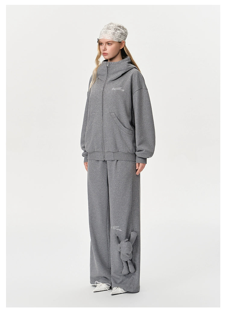Glitter Zip-Up Hoodie