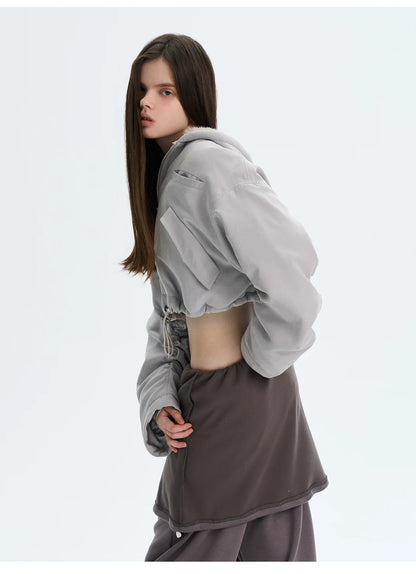 Retro Eco Faux-Fur Cropped Hooded Parka