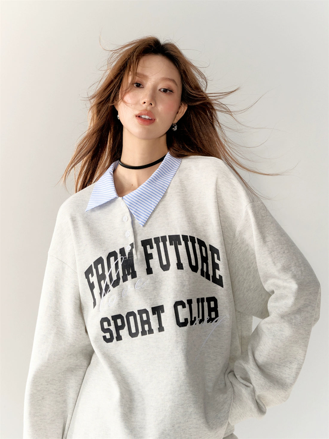 American College Style Sports Sweatshirt