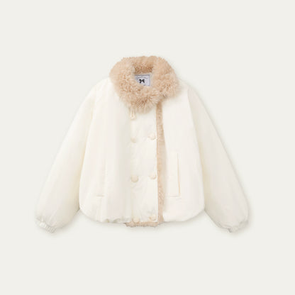 White Starry Birch Duck Down Jacket