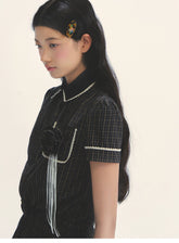 Bow Tie Plaid Dress - CHINASQUAD