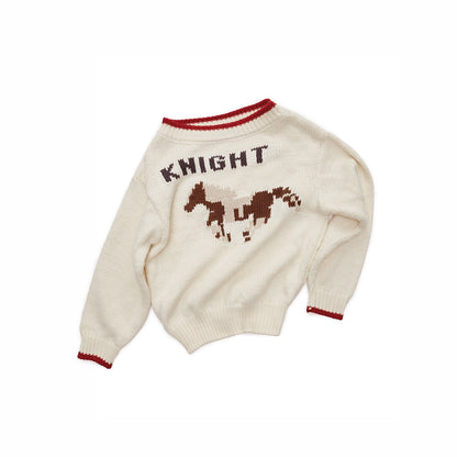 Fair Isle Icelandic Off-Shoulder Chunky Knit Sweater