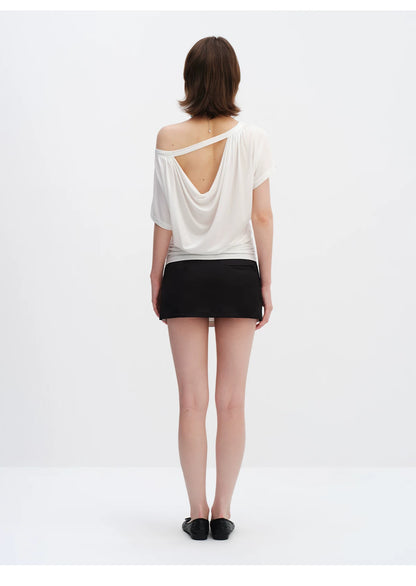 Cat Print A-Line Mini Skirt