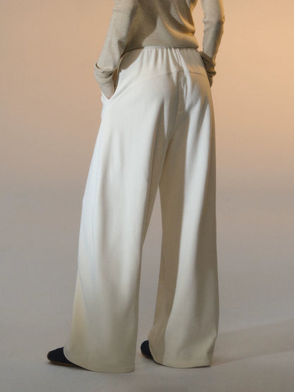 Fleece Curved-Leg Relaxed Pants
