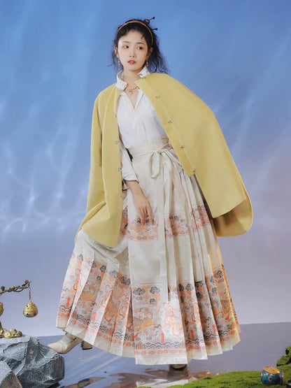 (Final Sale) "狮子球" Ming-style Horse-face Skirt