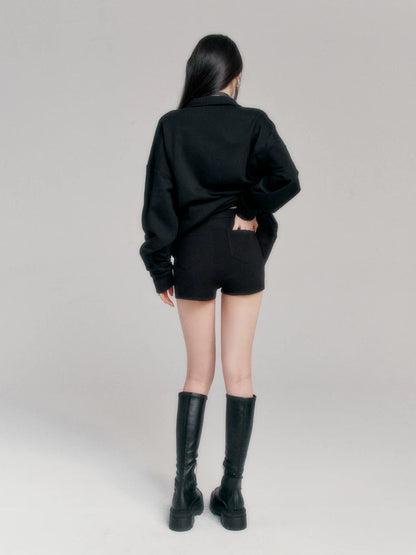 High-Waist Stretch Safety Shorts