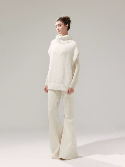 High-Neck Oversized Knit Pullover Turtleneck