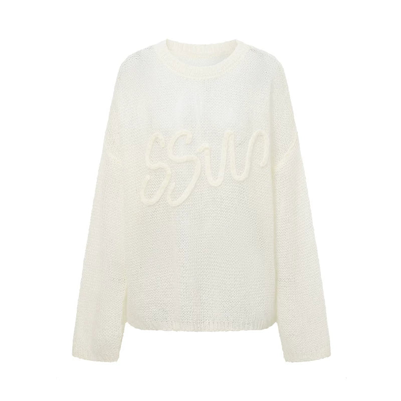 Mohair-Blend Oversized Knit Sweater