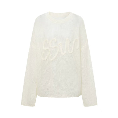 Mohair-Blend Oversized Knit Sweater
