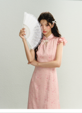 Pink New Chinese Style Cheongsam Dress - CHINASQUAD