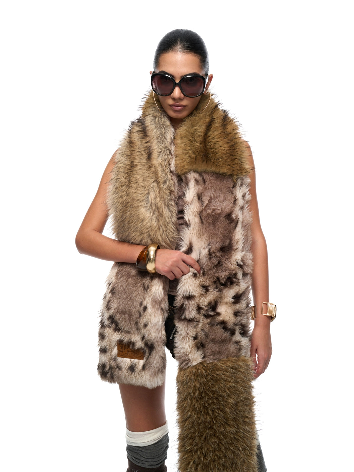 Longline Faux Fox Fur Scarf