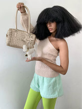 Woven Leatherette Barrel Shoulder Bag ECODAY