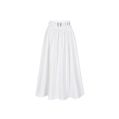 Double Belt Midi Skirt - CHINASQUAD