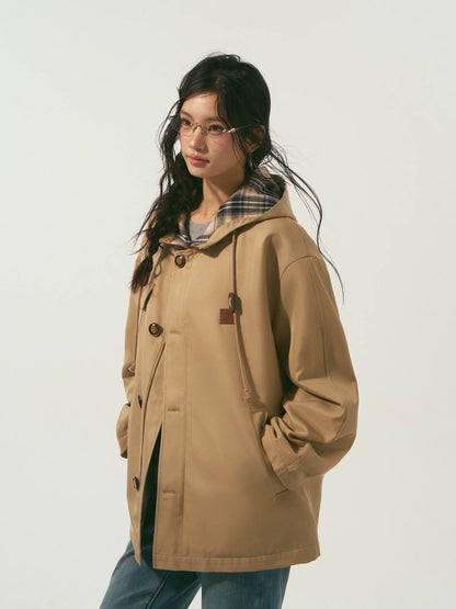 Reversible Hooded Windbreaker Jacket