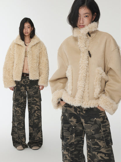 Shearling Reversible Suede Short Jacket