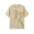 Khaki & Gray Studded Bow Loose Fit T-shirt - CHINASQUAD