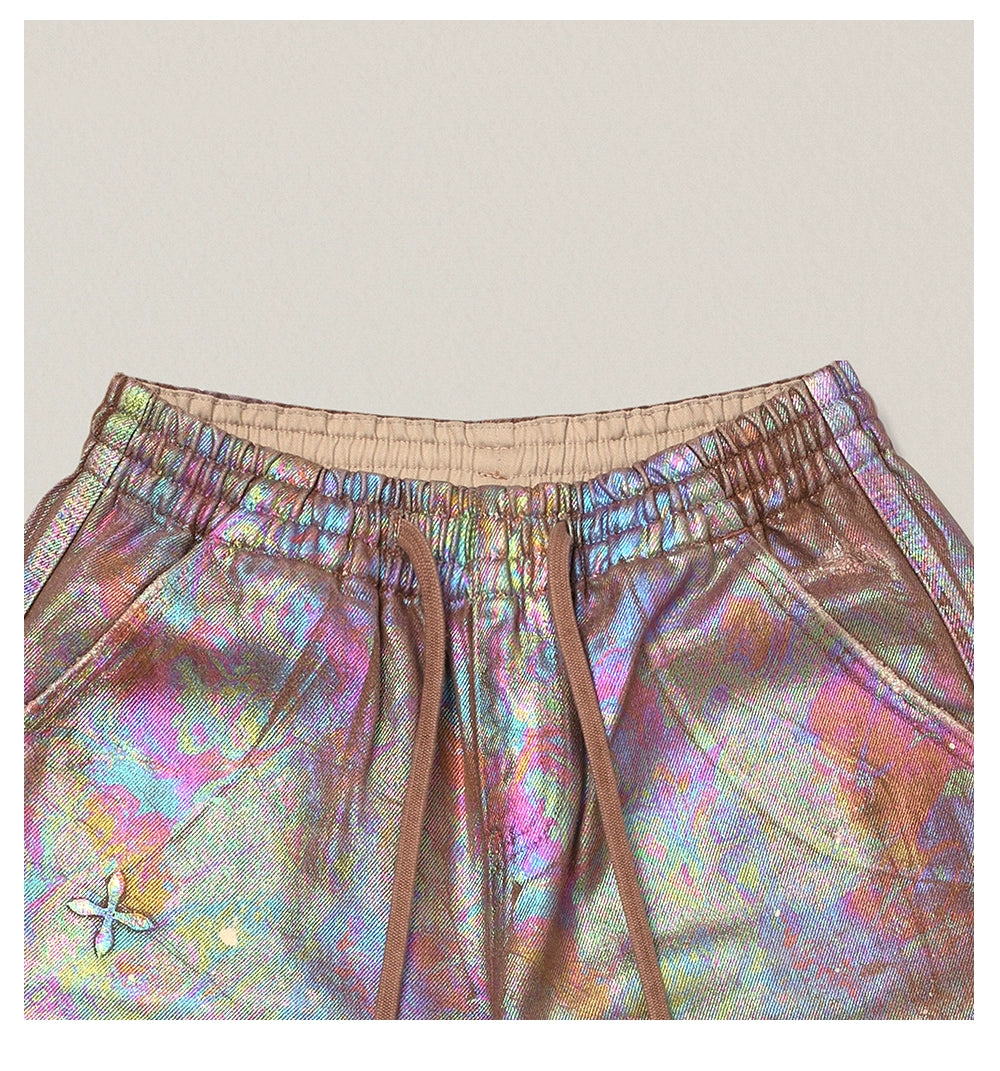 Wild Iridescent Drawstring Cargo Pants