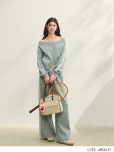 Off-Shoulder Zip-up Sweatshirt & Pants Set - CHINASQUAD