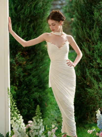 French Romantic Strapless Couture Gown