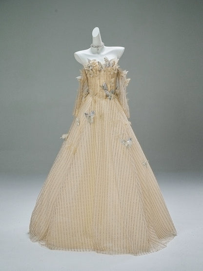 Eternal Butterfly Adorned Couture Gown