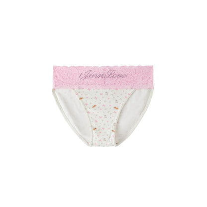 Lace-trimmed Rhinestone-studded Triangle Panties - CHINASQUAD