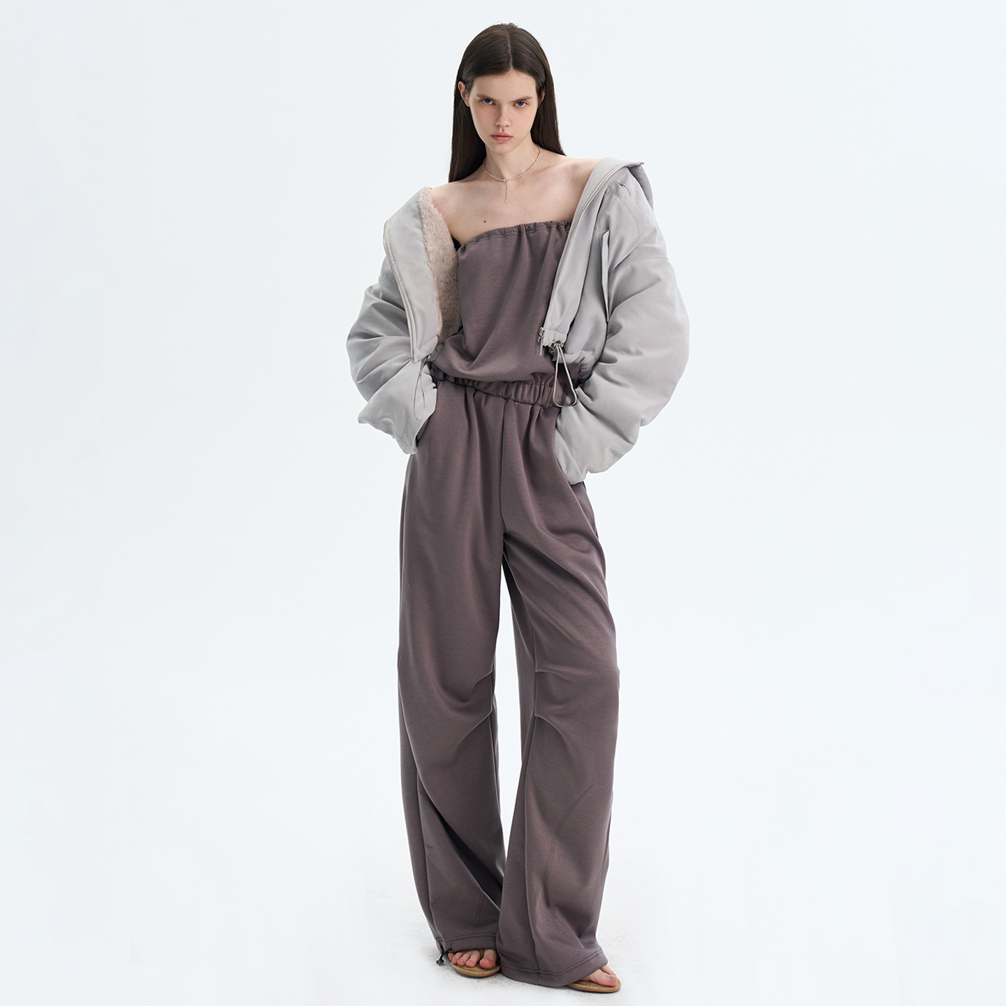 Retro Eco Faux-Fur Cropped Hooded Parka