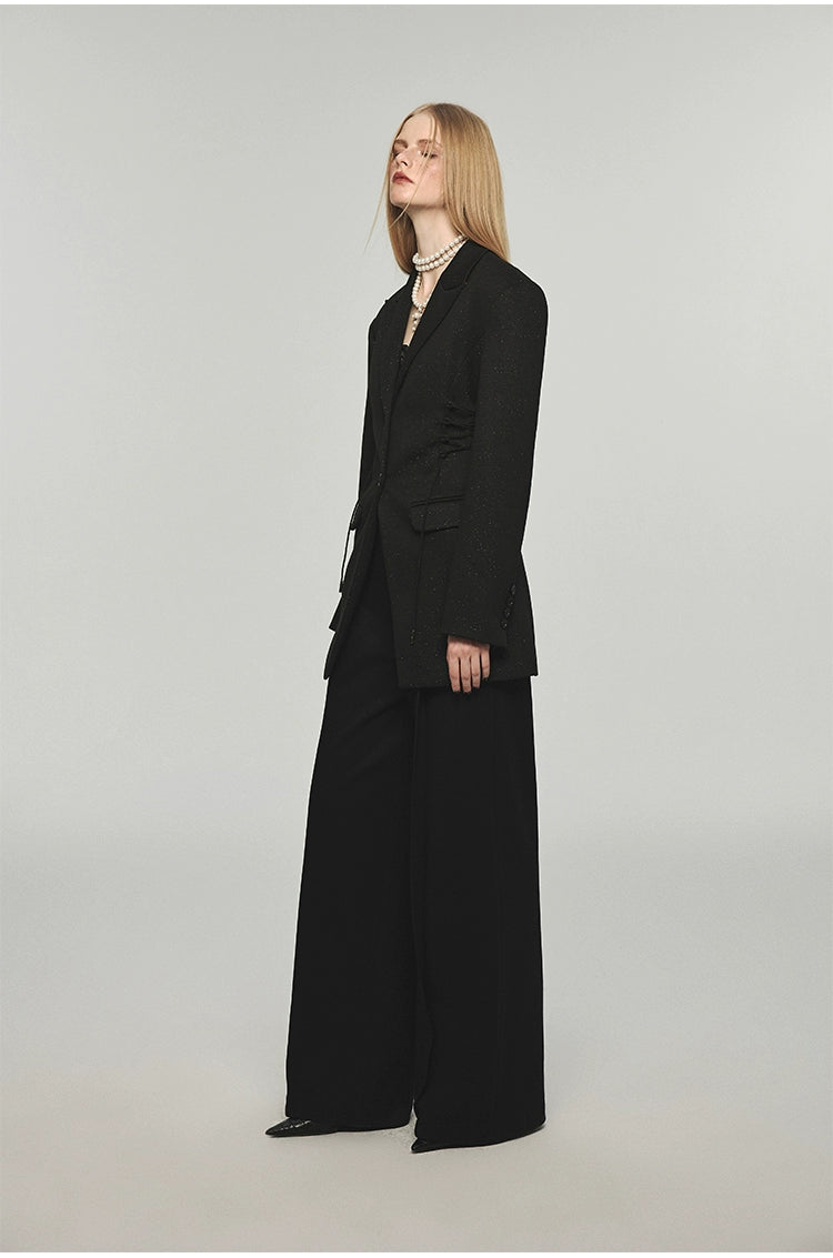 Black Loose-Fit Long Trousers - CHINASQUAD