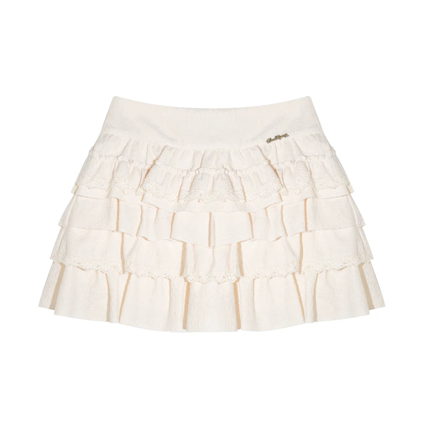 Tiered High-Waist A-Line Puff Skirt