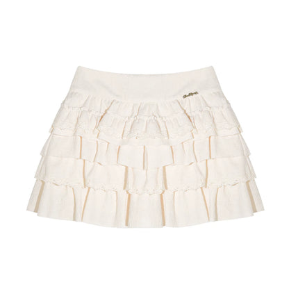 Tiered High-Waist A-Line Puff Skirt
