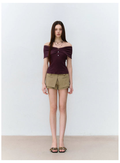 Deconstructed Detachable Layered Cargo Shorts Set