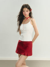 Red & Dark Gray Skort - CHINASQUAD