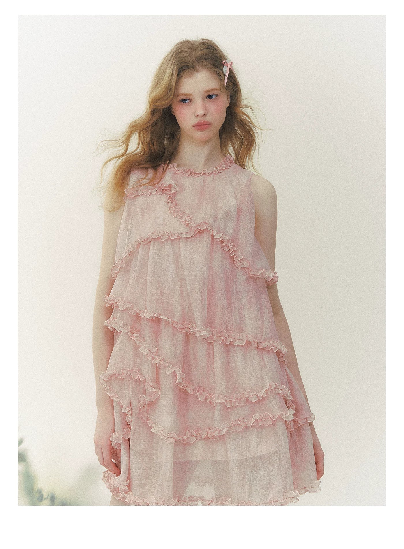 Pink Mist Tiered Ruffle Dress