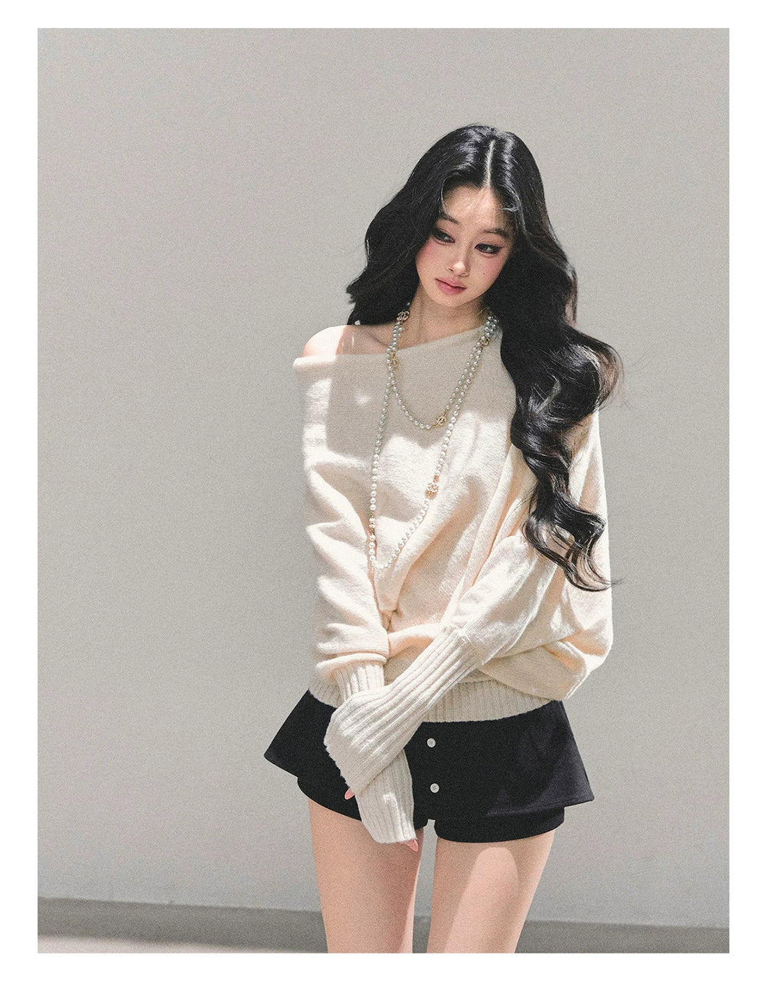 AOMALM Soft Sweet Off-Shoulder Knit Sweater – view 8