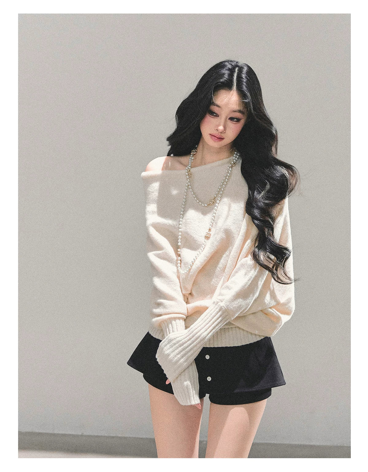 Soft Sweet Off-Shoulder Knit Sweater