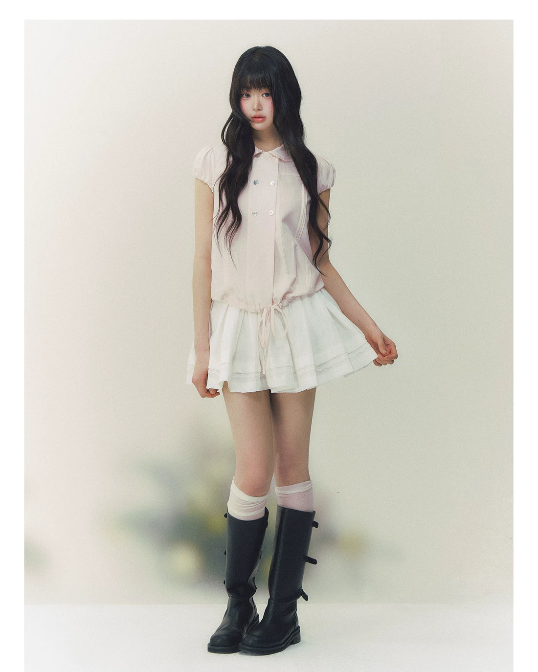 Ivory Letter Vintage Slim Shirt