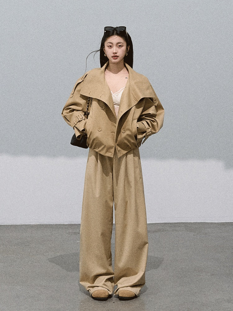 Lyocell Cotton Cropped Trench | Final Sale