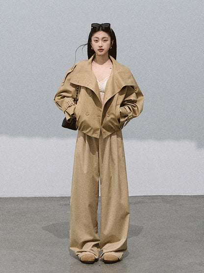 Lyocell Cotton Cropped Trench | Final Sale