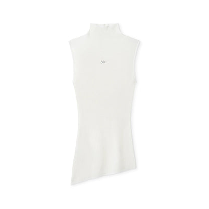 “Djembe Series” 100% Wool Asymmetric Hem Turtleneck T-shirt - CHINASQUAD