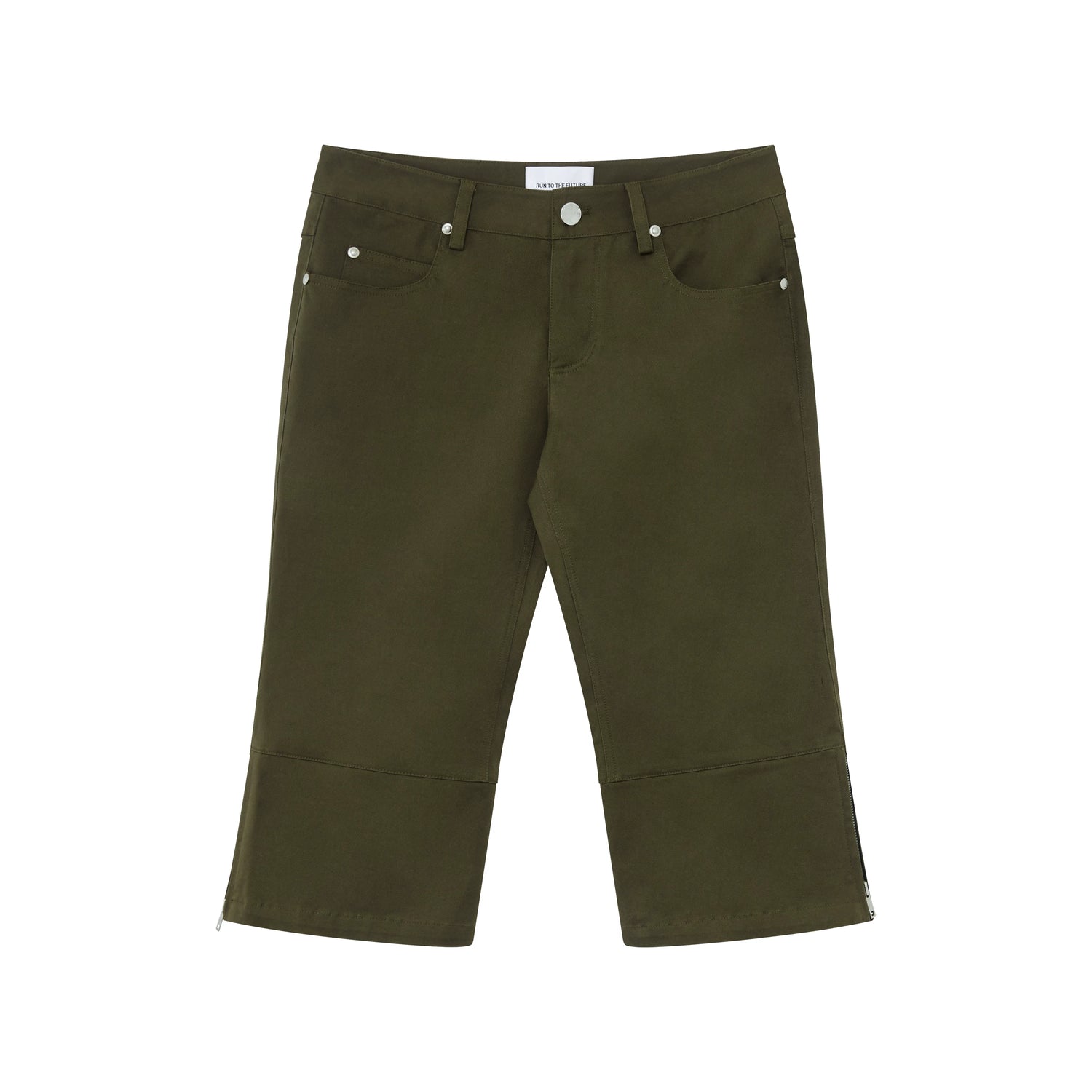 Vintage Capri Low-Rise Slim Flared Cropped Pants