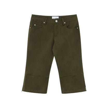 Vintage Capri Low-Rise Slim Flared Cropped Pants