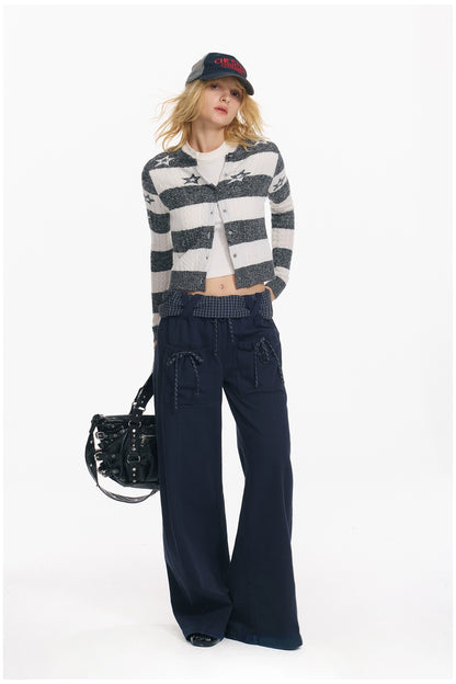 Star Pattern Wool Knit Sweater