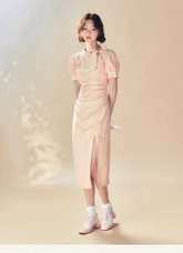 Pink Cheongsam Dress - CHINASQUAD