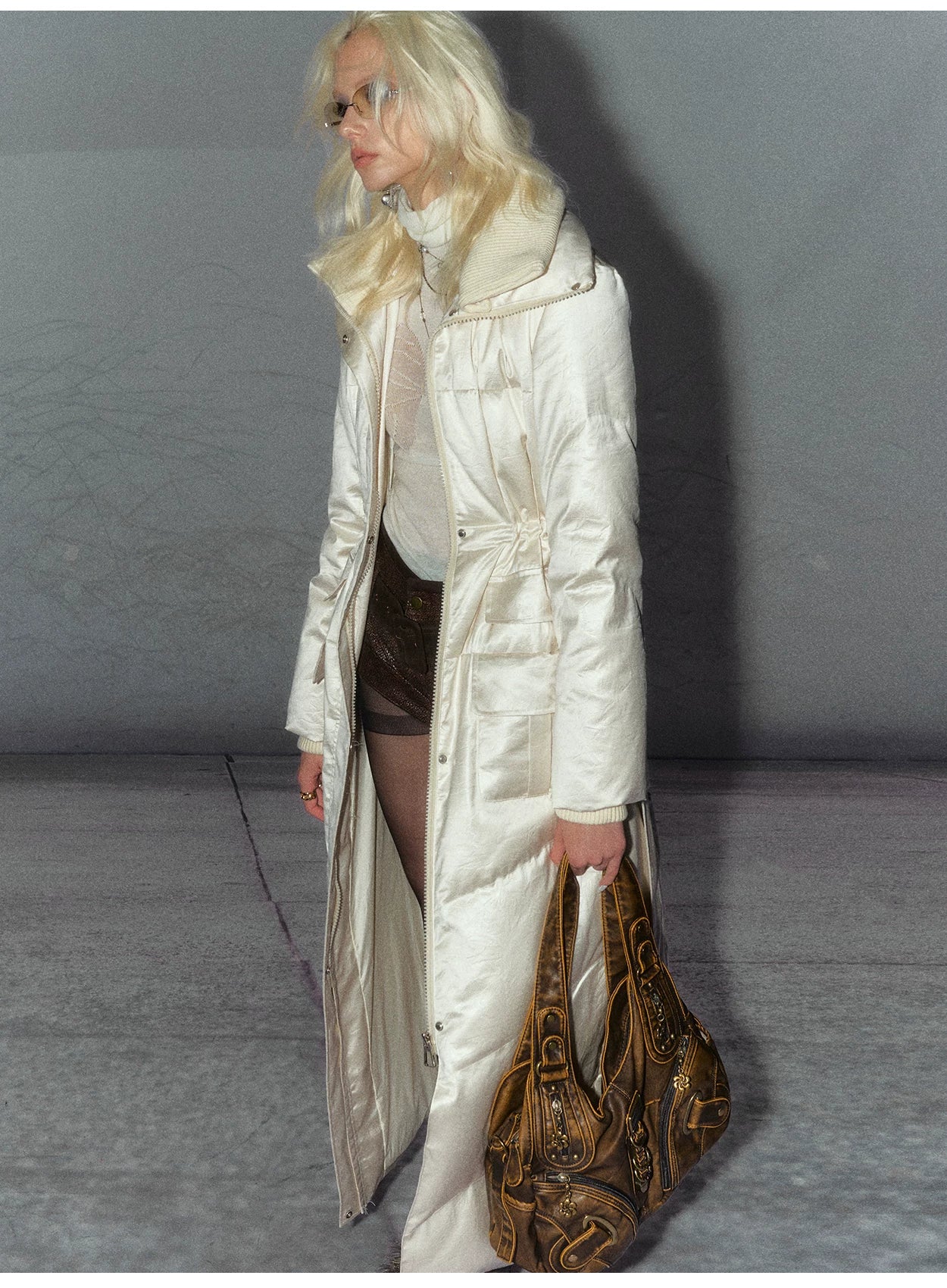 White Duck Down Puffer Coat